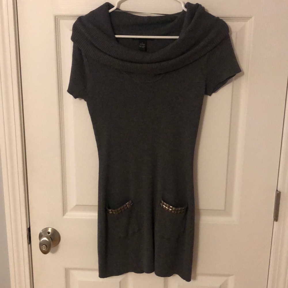 NWOT INC Dark grey sweater dress